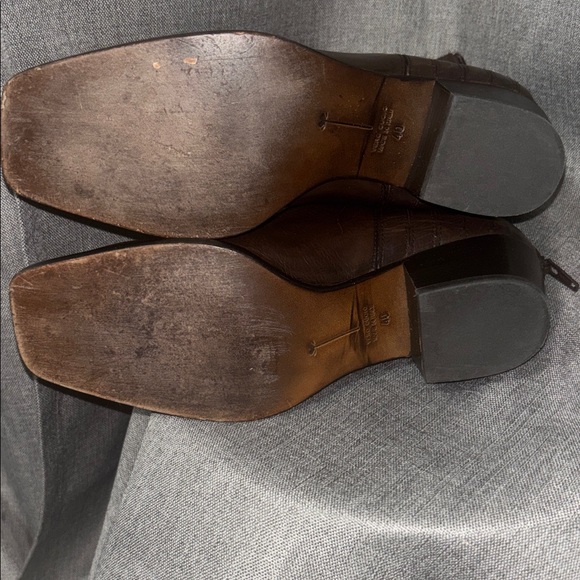 Vero Cuoio Rich Brown Leather Booties size 9 (40) - Picture 5 of 7